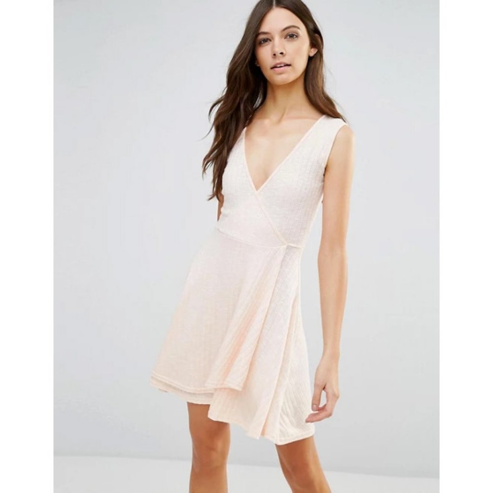 ASOS Influence Rib Jersey Knit Skater Dress